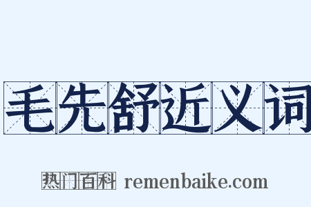毛先舒近义词是什么意思的图片